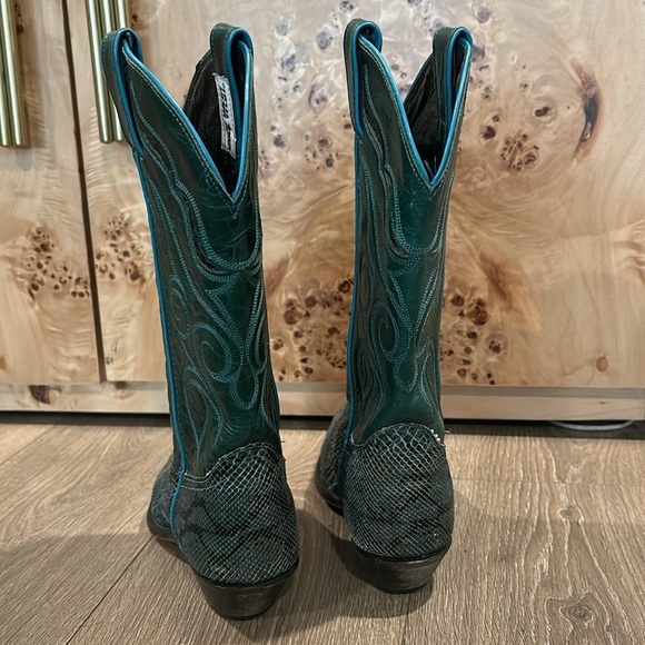 Teal Cowboy Boots - Picture 2 of 5